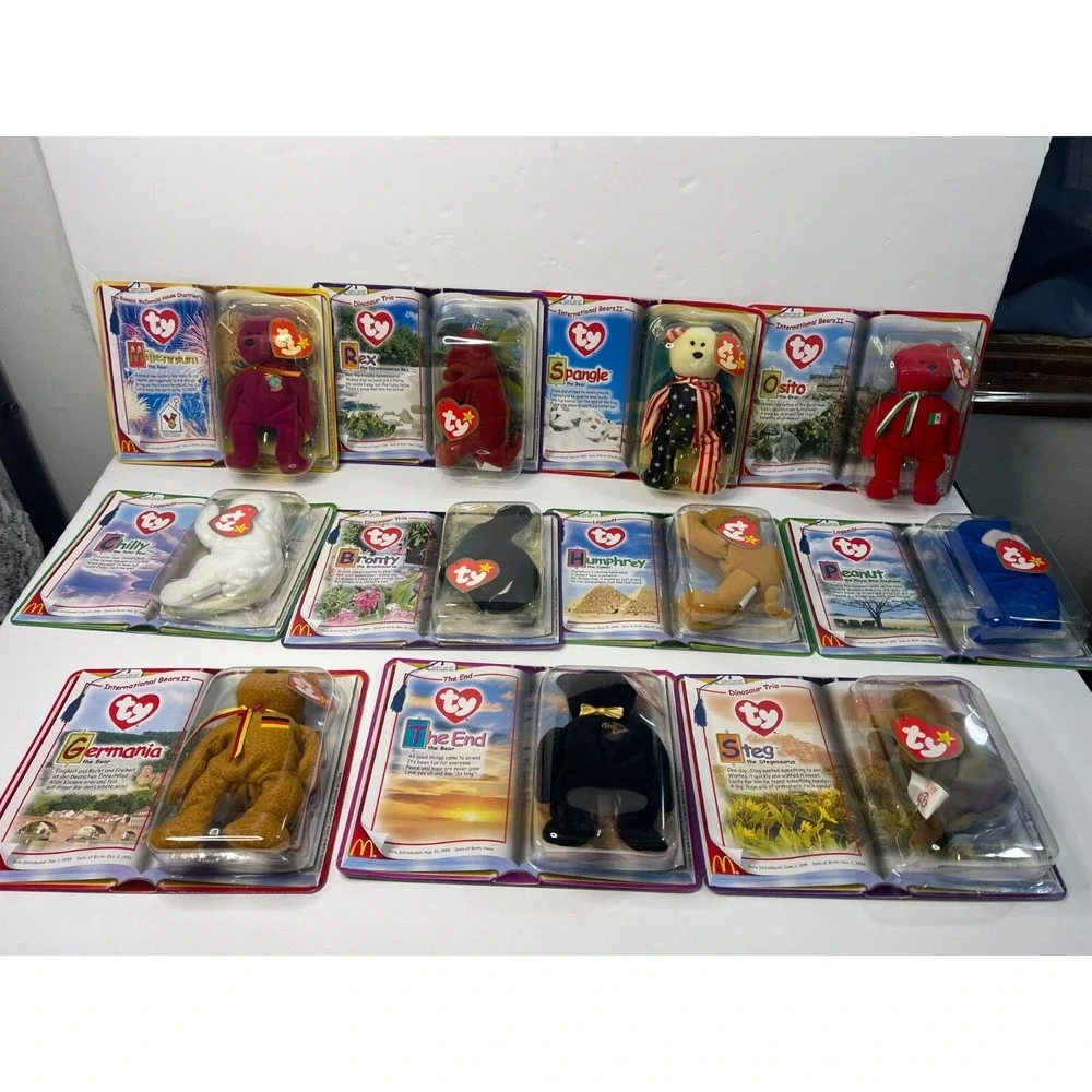 2000 TY Teenie Beanie Babies International McDonalds Toys Complete Set of 11‎